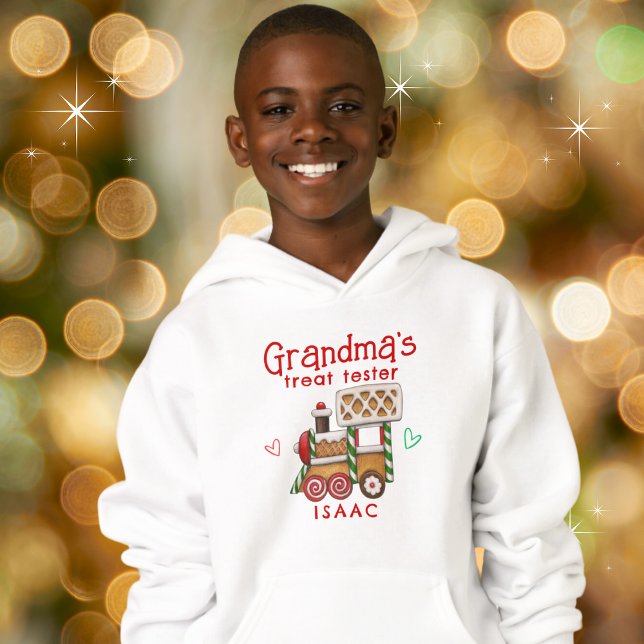 Grandma's Treat Tester Cute Gingerbread Train (Personalize and make it your own. Available in multiple apparel types, sizes and colors. )