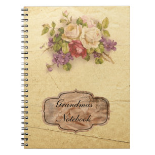 Grandmas Vintage Rose Notebook