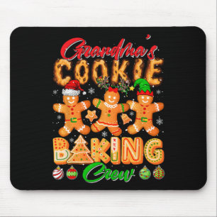 Grandma's Xmas Cookie Baking Crew Funny Baker Love Mouse Mat