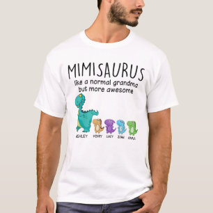 Grandmasaurus And Kids Personalised Shirt