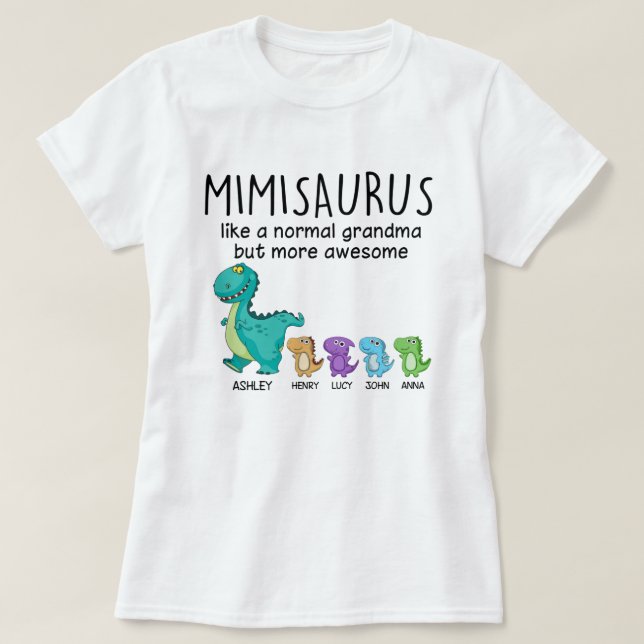 Grandmasaurus And Kids Personalized Shirt (Design Front)