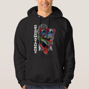 Grandmasaurus Rex Dinosaur Grandma Saurus Family M Hoodie