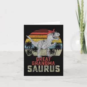 Grandmasaurus T Rex Dinosaur Great Grandma Saurus  Card
