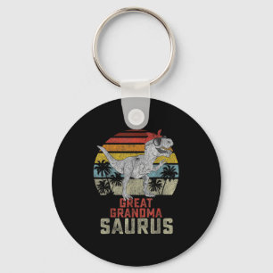 Grandmasaurus T Rex Dinosaur Great Grandma Saurus Key Ring
