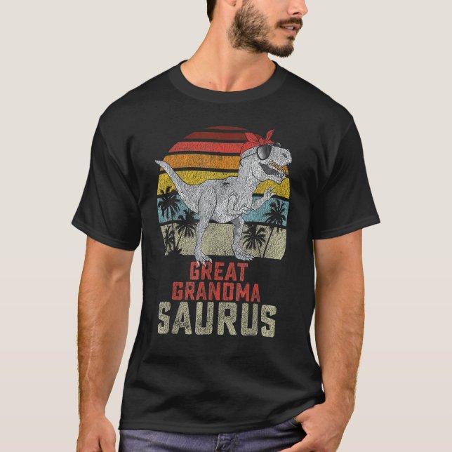 Grandmasaurus T Rex Dinosaur Great Grandma Saurus  T-Shirt (Front)