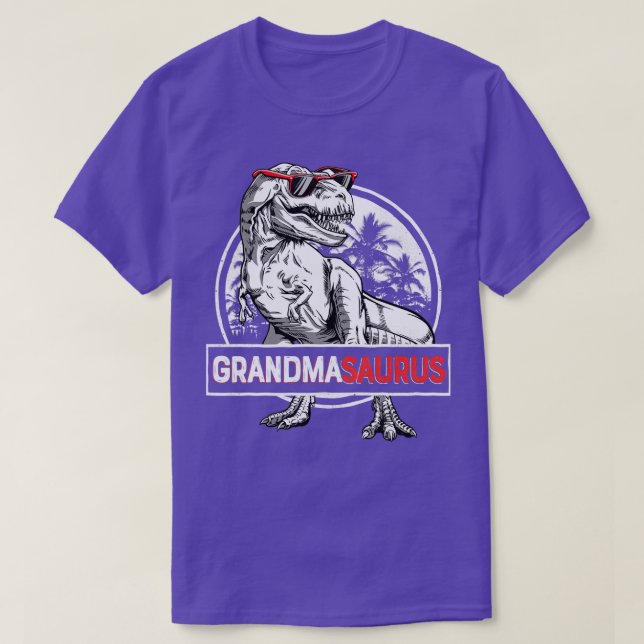 Grandmasaurus T rex Grandma Saurus Dinosaur Grandm T-Shirt (Design Front)