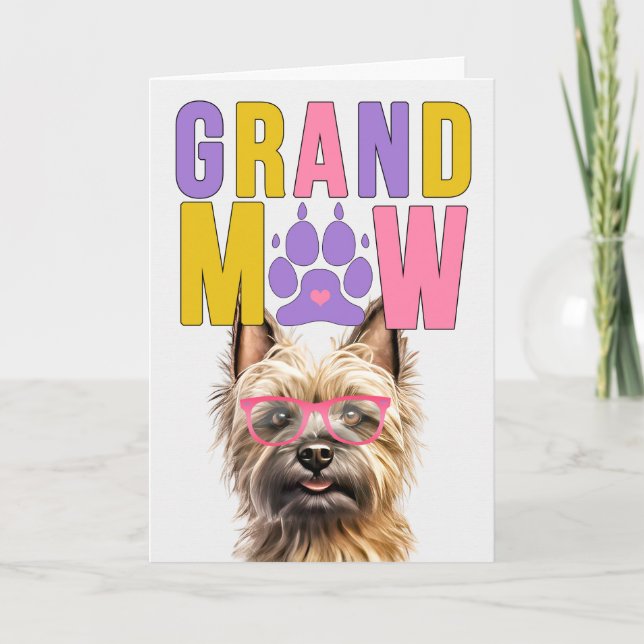 GrandMAW Cairn Terrier GrandDOG Grandparents Day Holiday Card (Front)