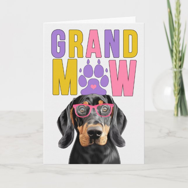 GrandMAW Coonhound Dog Funny Grandparents Day Holiday Card (Front)