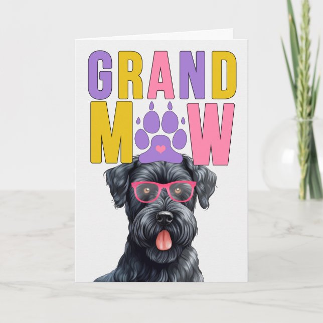GrandMAW Kerry Blue Terrier Funny Grandparents Day Holiday Card (Front)