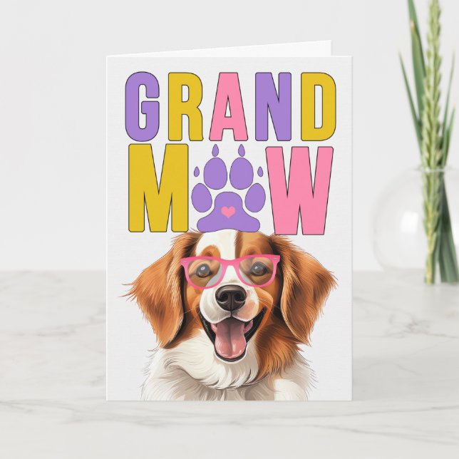 GrandMAW Kooikerhondje DOG Funny Grandparents Day Holiday Card (Front)