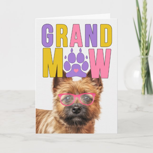 GrandMAW Norwich Dog Funny Grandparents Day Holiday Card (Front)