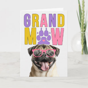 GrandMAW Pug GrandDOG Grandparents Day Holiday Card