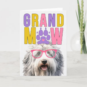 GrandMAW Sheepdog GrandDOG Grandparents Day Holiday Card