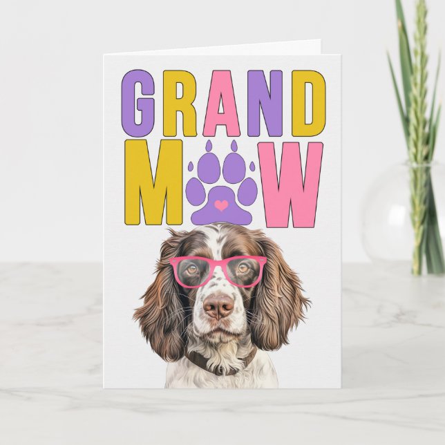 GrandMAW Springer GrandDOG Grandparents Day Holiday Card (Front)