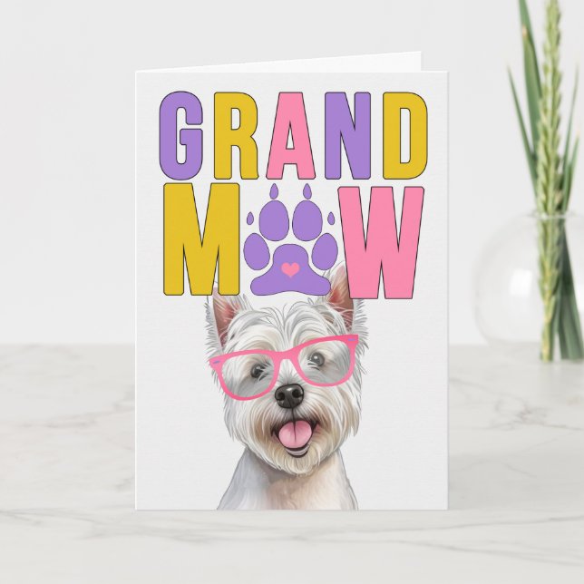 GrandMAW West Highland GrandDOG Grandparents Day Holiday Card (Front)