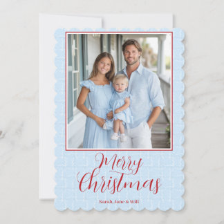 Grandmillenia Light Blue & Red Christmas Card