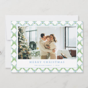 Grandmillenial Blue Christmas Photo Card 