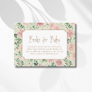 Grandmillenial Blush Sage Anemone Books For Baby Enclosure Card
