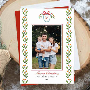 Grandmillenial Monogram photo Christmas card