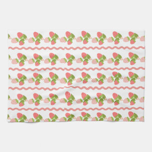 Grandmillenial strawberry pink sweet trendy tea towel
