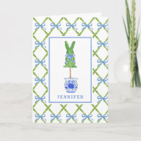 Grandmillennial Chinoiserie Bunny Topiary Blank