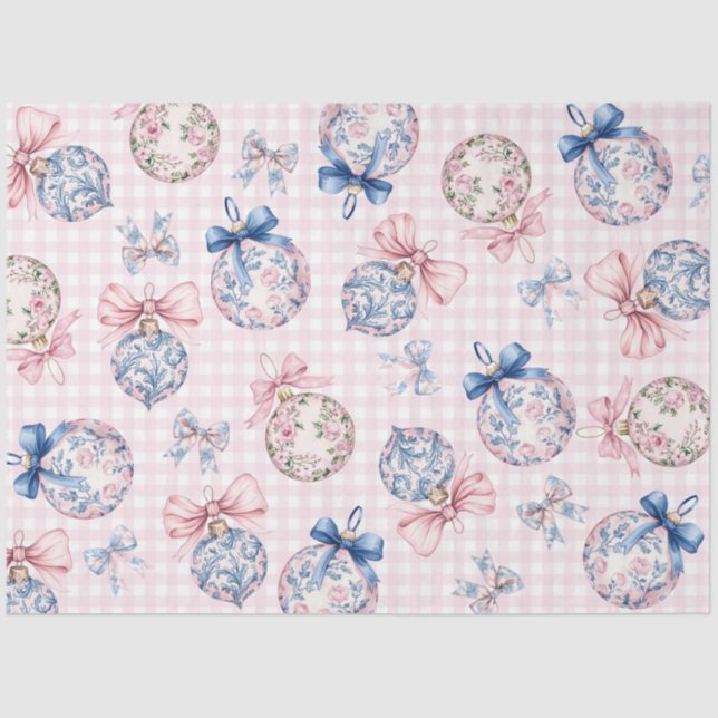 Grandmillennial | Christmas Ornaments Tissue Paper (Front)