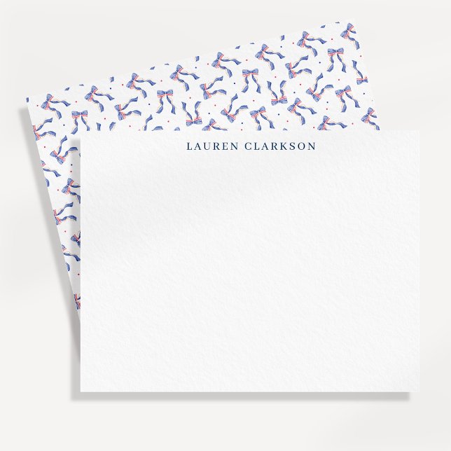 Grandmillennial Coquette Bow Note Card (Creator Uploaded)
