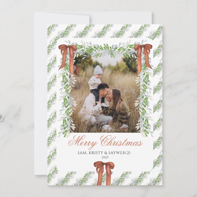 grandmillennial Family Photo Christmas Card (Front)