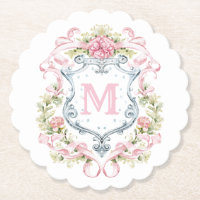 Grandmillennial Floral Crest Monogram | Bridal