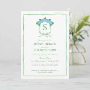Grandmillennial Hydrangea Bridal Shower Invitation
