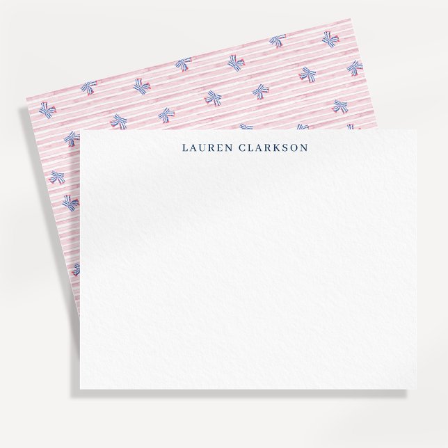 Grandmillennial Patriotic 4th of July Note Card (Creator Uploaded)