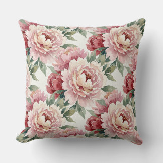 Grandmillennial Peonies | Blush Cream Cushion