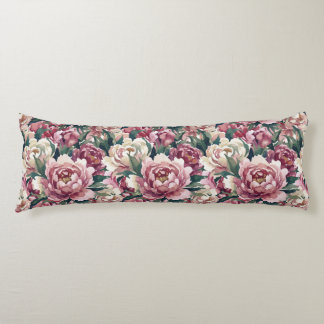 Grandmillennial Peonies | Dusty Mauve Body Cushion