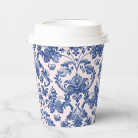 Grandmillennial Pink & Blue Damask