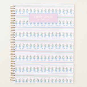 Grandmillennial Preppy Floral Watercolor Planner