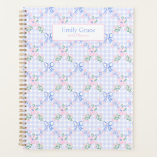 Grandmillennial Preppy Floral Watercolor Planner