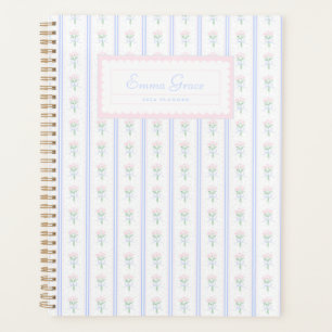 Grandmillennial Preppy Floral Watercolor Planner