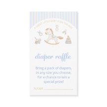 Grandmillennial Retro Rocking Horse Diaper Raffle