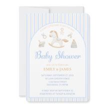 Grandmillennial Rocking Horse Baby Boy Shower
