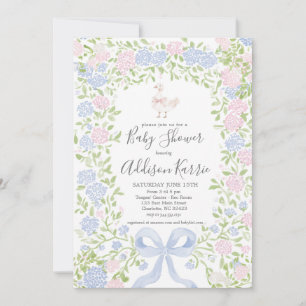 Grandmillennial silly goose baby shower invitation
