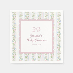 Grandmillennial Vintage Floral Baby Shower Napkins