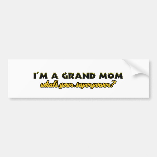 Grandmom designs bumper sticker (Front)