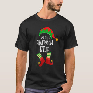 Grandmom Elf Matching Family Group Christmas Party T-Shirt