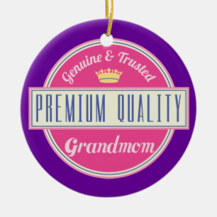 Grandmom (Funny) Gift Ceramic Tree Decoration