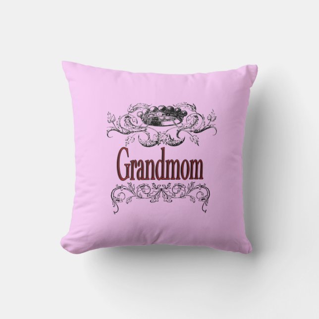 Grandmom Heraldic Design Cushion (Front)