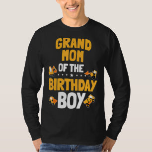 Grandmom Of The Birthday Boy Construction Worker B T-Shirt