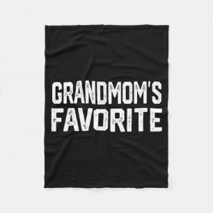 Grandmom’s Favorite Funny Grandparent Granhild Vin Fleece Blanket
