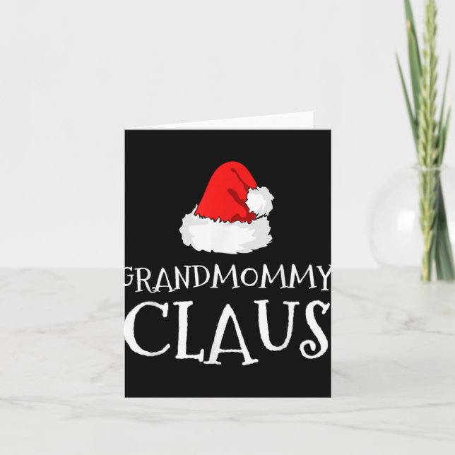 Grandmommy Claus Christmas Santa S Pajama Family M Card (Front)