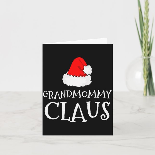 Grandmommy Claus Christmas Santa's Pajama Family M Card (Front)