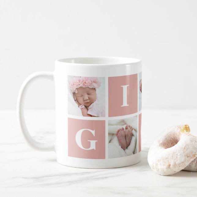 Grandmother 5 Photo Collage Gigi Mug (With Donut)